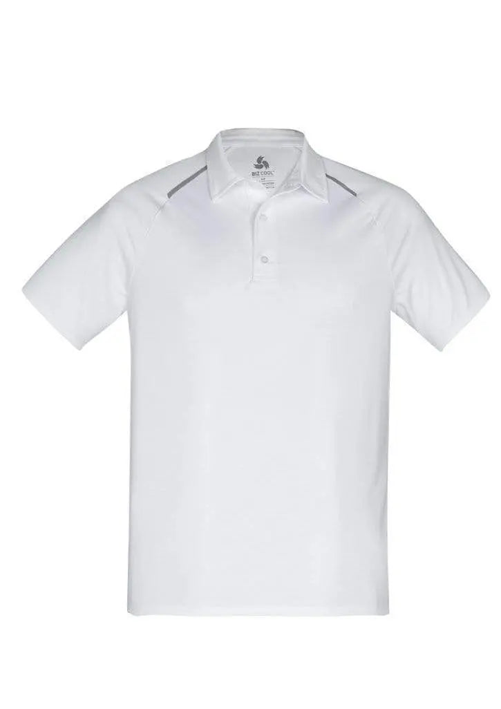 Biz Care Casual Wear White/Silver / S Biz Collection Academy Mens Polo P012MS
